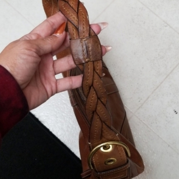 LARGE Vintage COACH brown purse leather hobo bag - Picture 4 of 7